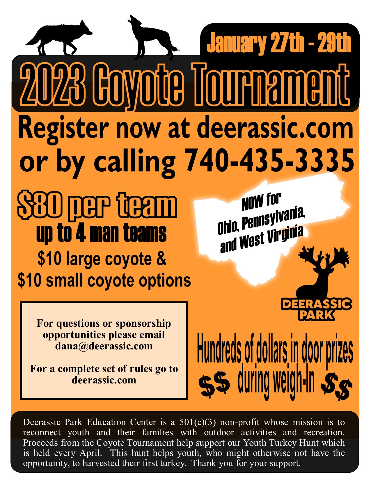 Tournaments Deerassic Park Education Center